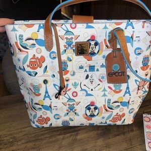 Disney Epcot Character Tote Bag - White and Brown